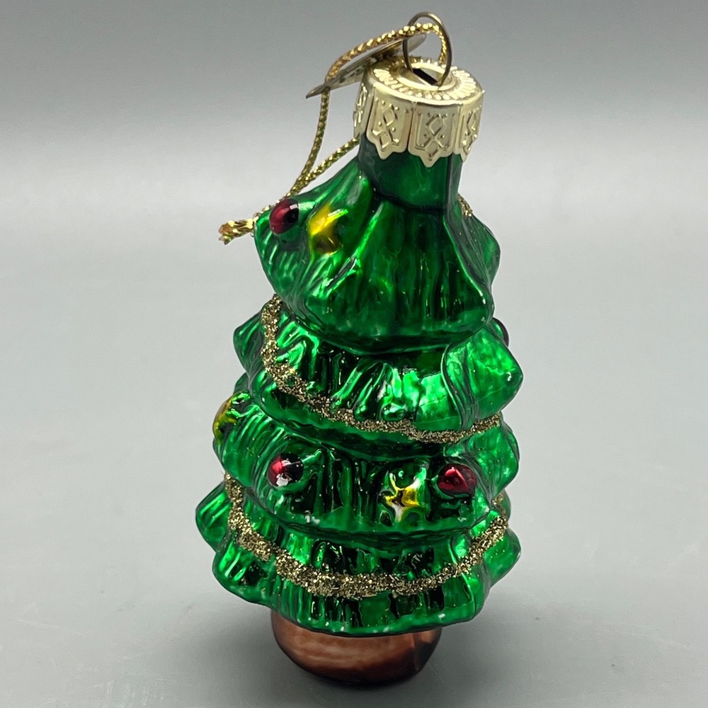 Vtg Thomas Pacconi blown glass Christmas tree ornament. 2002 no box‎